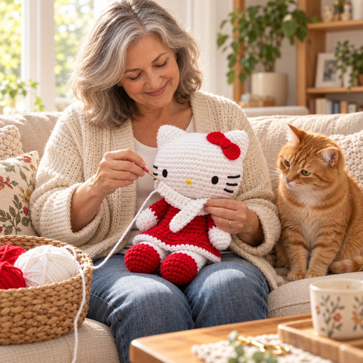 Cute Kitty Plush crochet pattern Amigurumi Kitty PDF | EN-ES