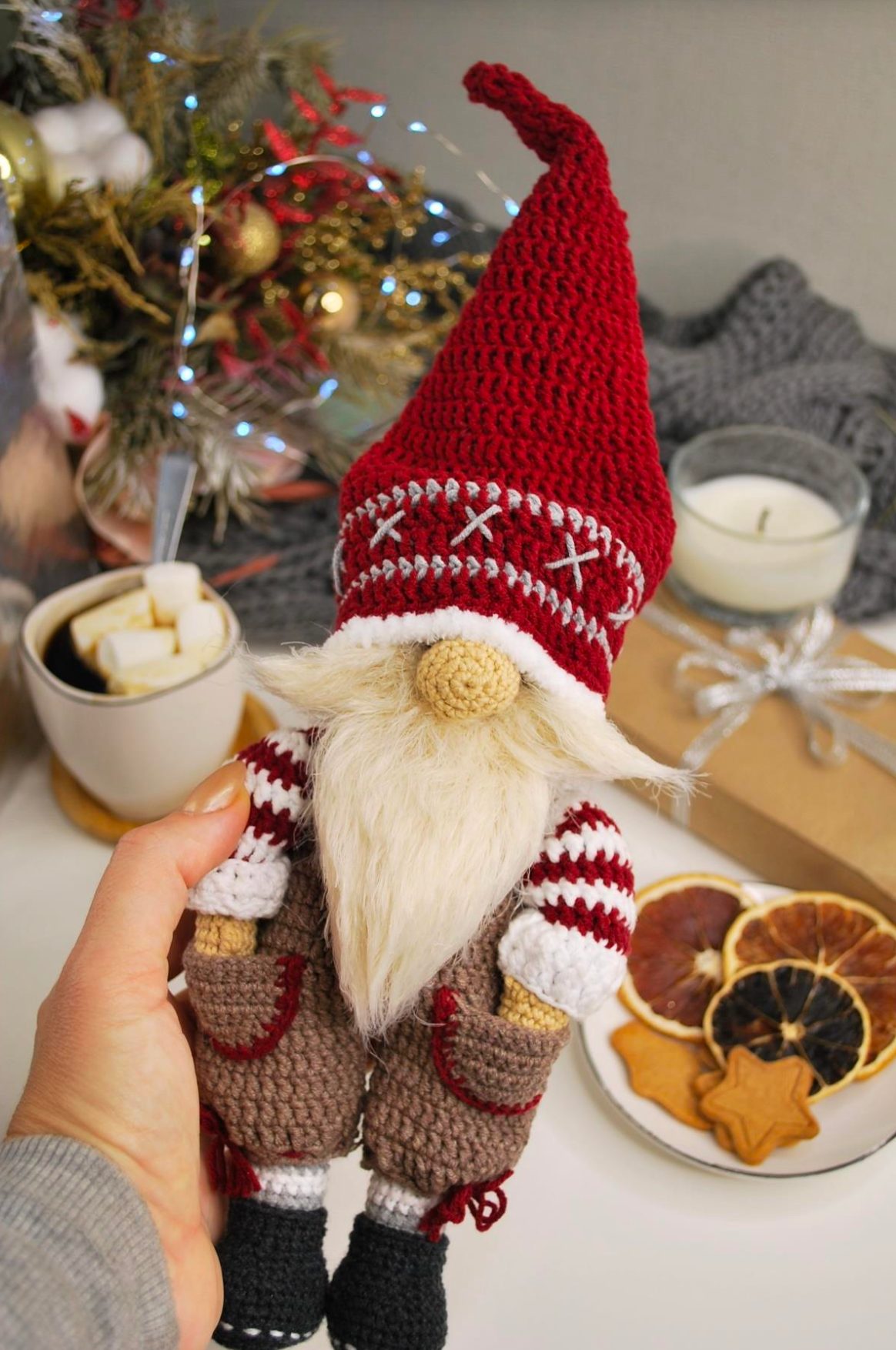 Christmas Gnome Crochet Pattern PDF Decorations Festive Holiday Gnome | Crafts