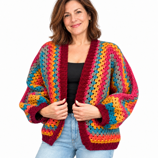 Fall Sweater Pattern Granny Hexagon Cardigan Pattern Crochet PDF | Crafts