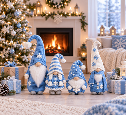 4 Gnome Crochet Pattern Gnomes Winter Wonderland Amigurumi | Crafts