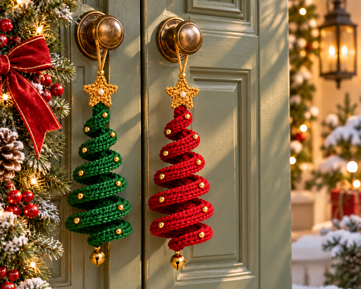 Crochet Christmas Tree Spiral Pattern 3-in-1  Hanging Spiral Ornament PDF | Crafts