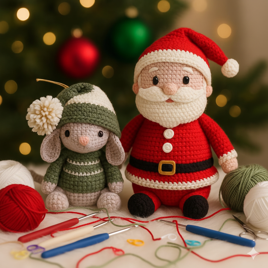 Amigurumi Santa and Mouse Christmas Crochet Patterns - Crafts