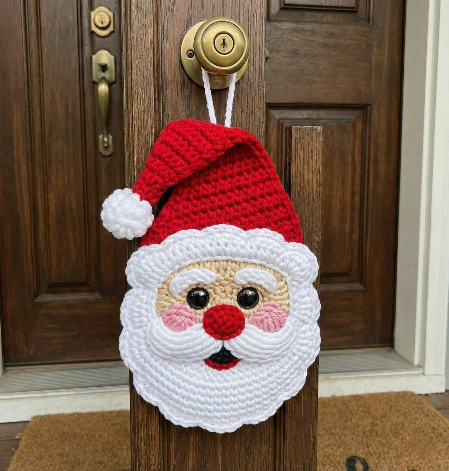 Santa Claus Ornament Crochet Pattern Christmas Holiday Wall or Tree Decor