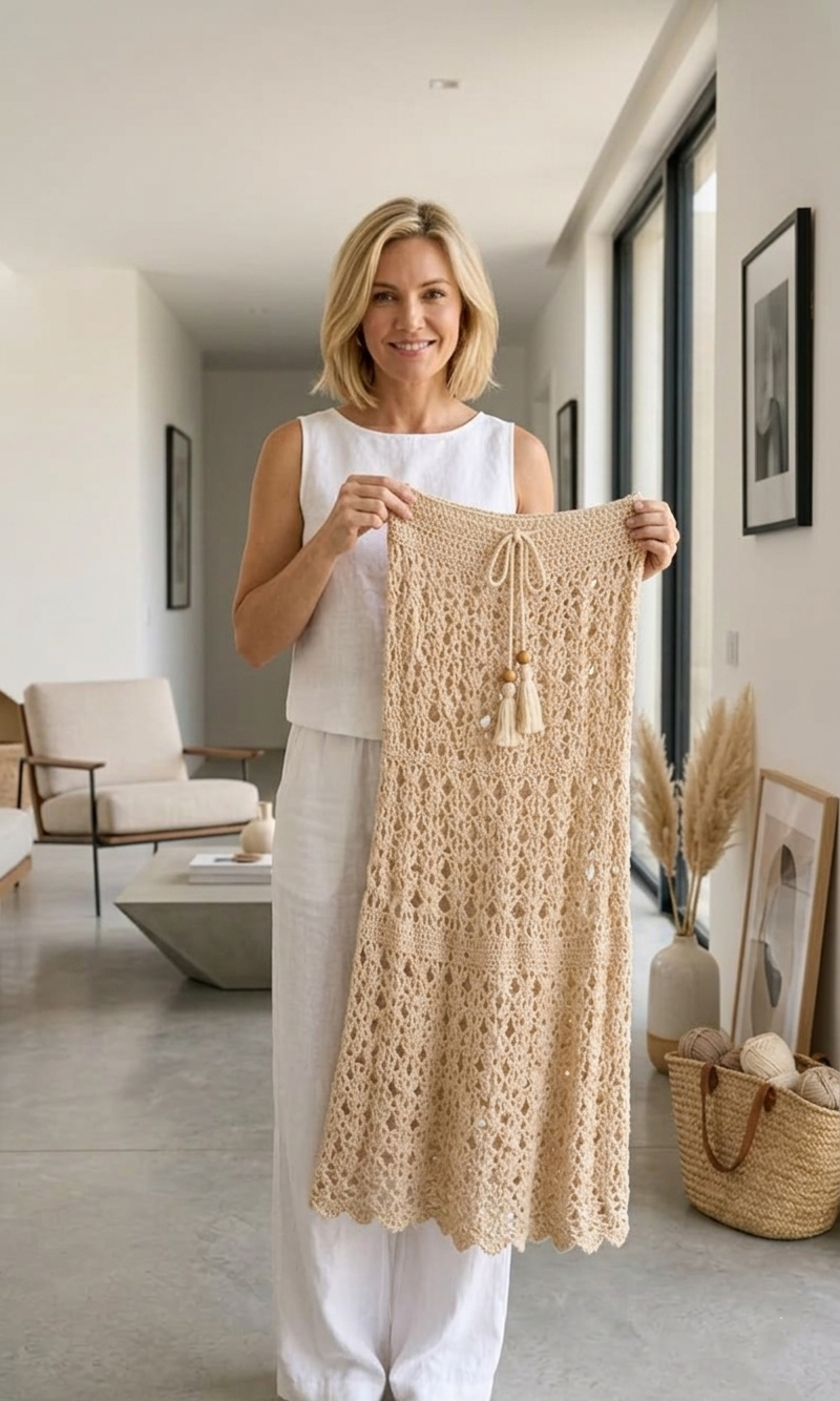 Summer Lace Maxi Skirt Crochet Pattern Beach Cover Up - Crafts