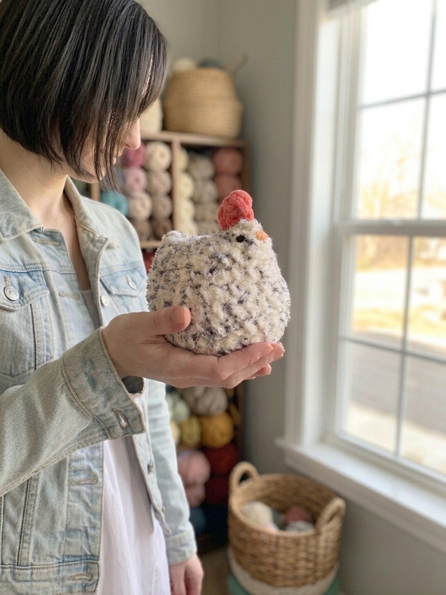 Mabel Chicken Crochet Pattern Easy Plush Farm Chicken Amigurumi – Crafts