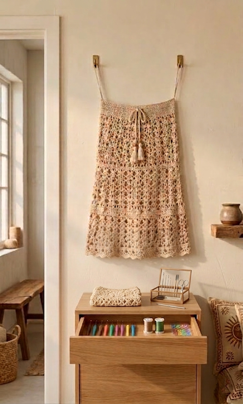 Summer Lace Maxi Skirt Crochet Pattern Beach Cover Up - Crafts