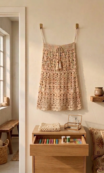 Summer Lace Maxi Skirt Crochet Pattern Beach Cover Up - Crafts