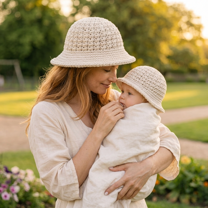 Crochet Bucket Sun Hat Pattern Baby Toddler Child Adult - Crafts
