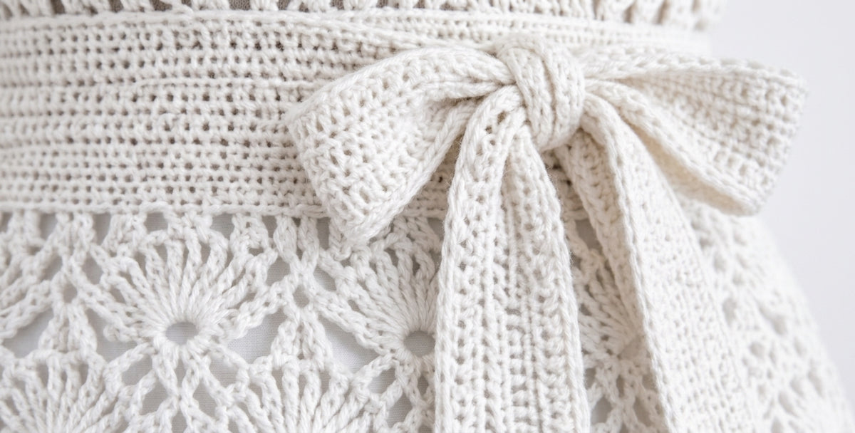 Elegant Crochet Wrap Dress Pattern – Floral Lace Summer Dress Flutter Sleeve PDF | Crafts