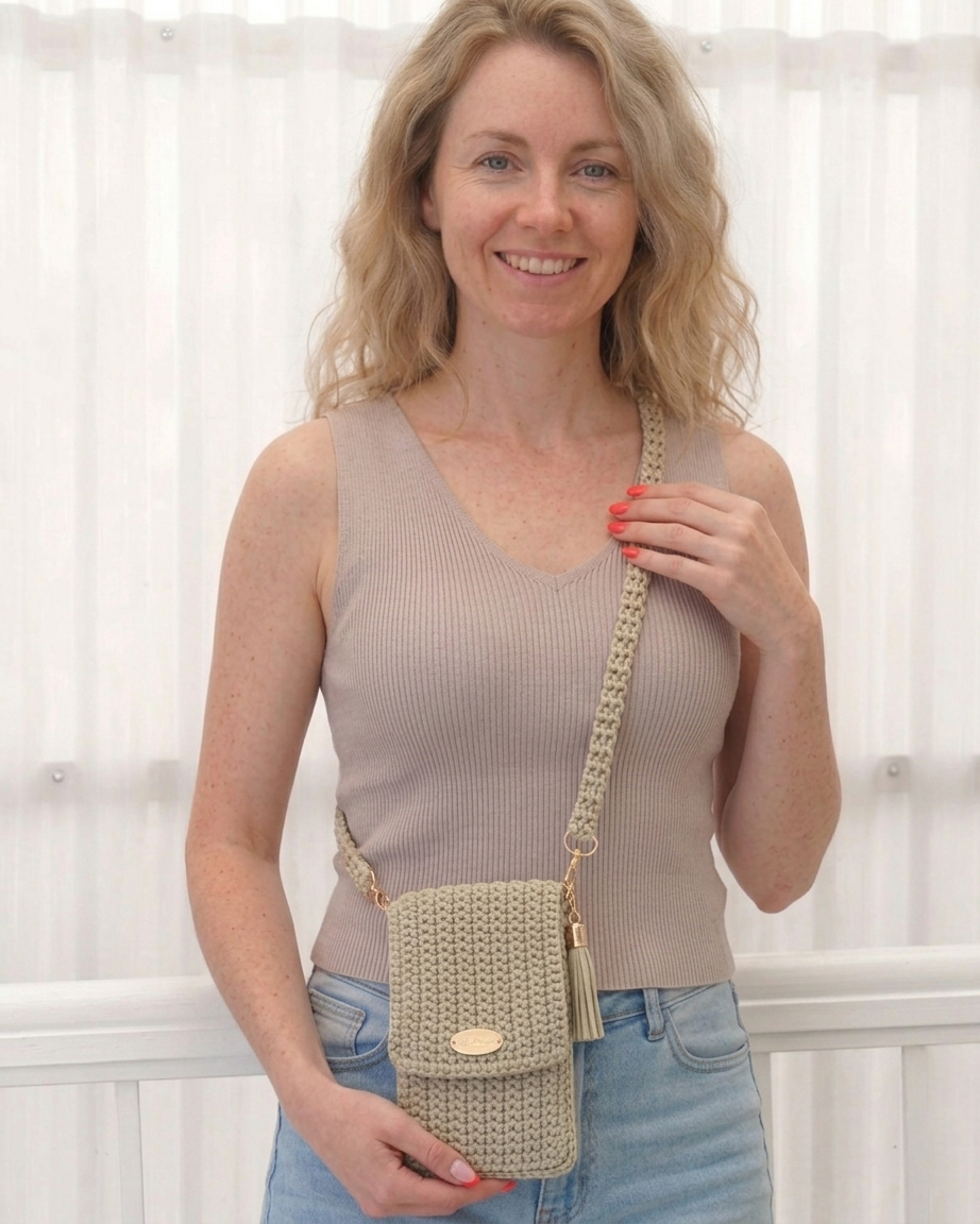Crossbody Phone Purse Shopping Crochet Pattern 1 Strap Summer Bag - Crafts