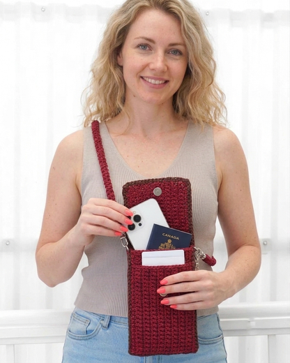 Crossbody Phone Purse Shopping Crochet Pattern 1 Strap Summer Bag - Crafts