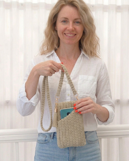 Crossbody Phone Purse Shopping Crochet Pattern 1 Strap Summer Bag - Crafts