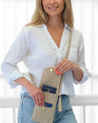 Crossbody Phone Purse Shopping Crochet Pattern 1 Strap Summer Bag - Crafts