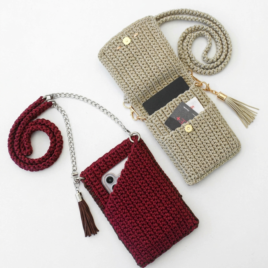 Crossbody Phone Purse Shopping Crochet Pattern 1 Strap Summer Bag - Crafts