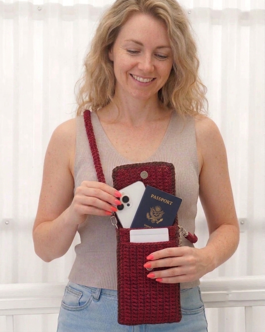 Crossbody Phone Purse Shopping Crochet Pattern 1 Strap Summer Bag - Crafts