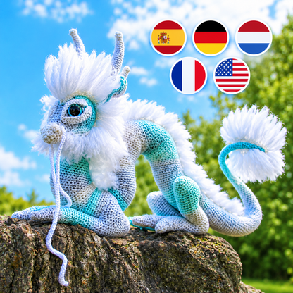 Mystical Eastern Dragon Crochet Pattern PDF – Cute Amigurumi Dragon Plushie | Crafts