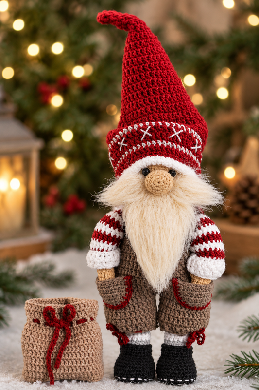 Christmas Gnome Crochet Pattern PDF Decorations Festive Holiday Gnome | Crafts