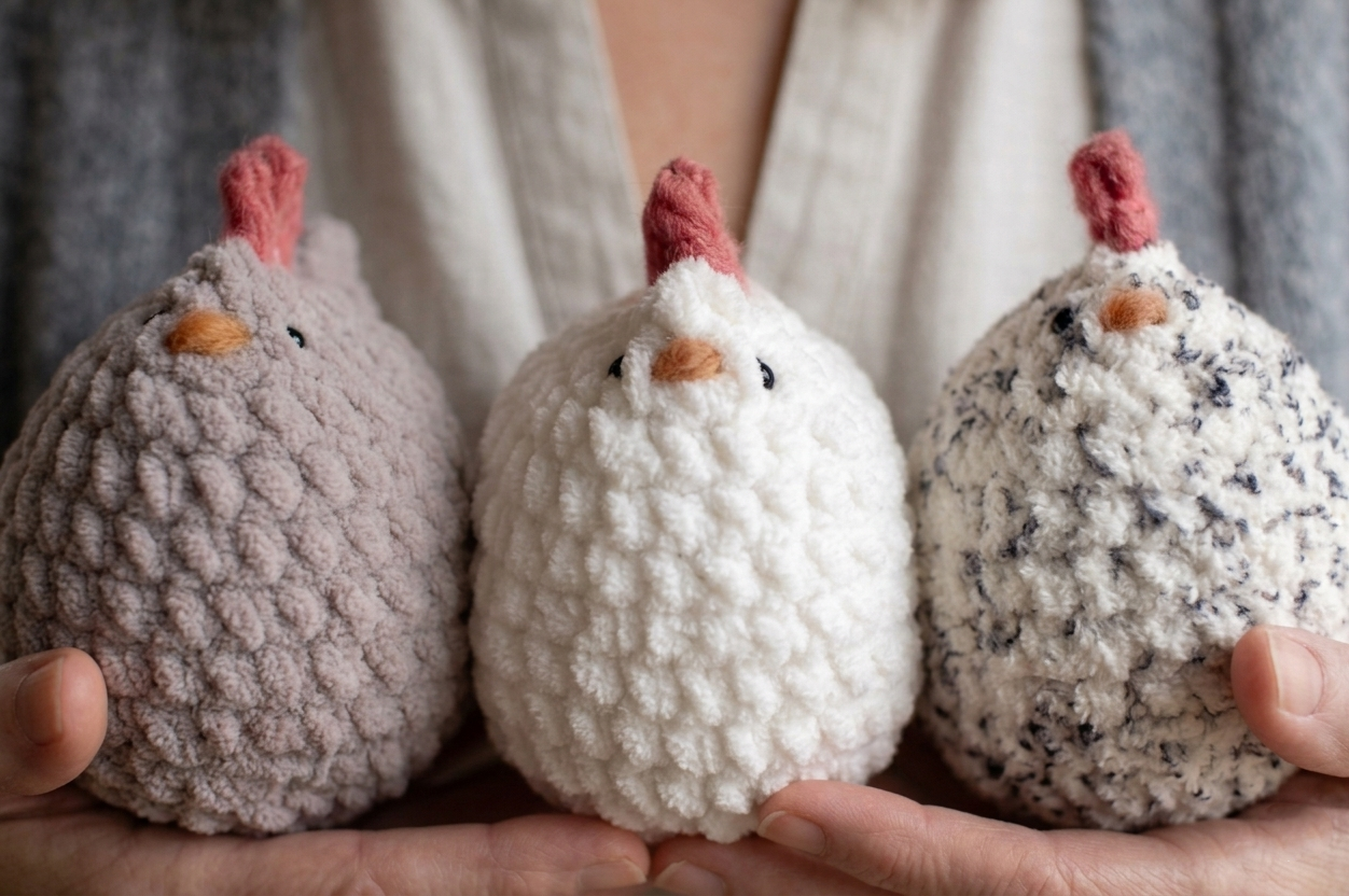 Mabel Chicken Crochet Pattern Easy Plush Farm Chicken Amigurumi – Crafts