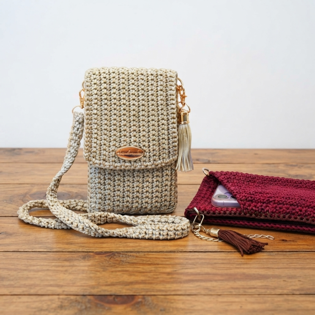 Crossbody Phone Purse Shopping Crochet Pattern 1 Strap Summer Bag - Crafts