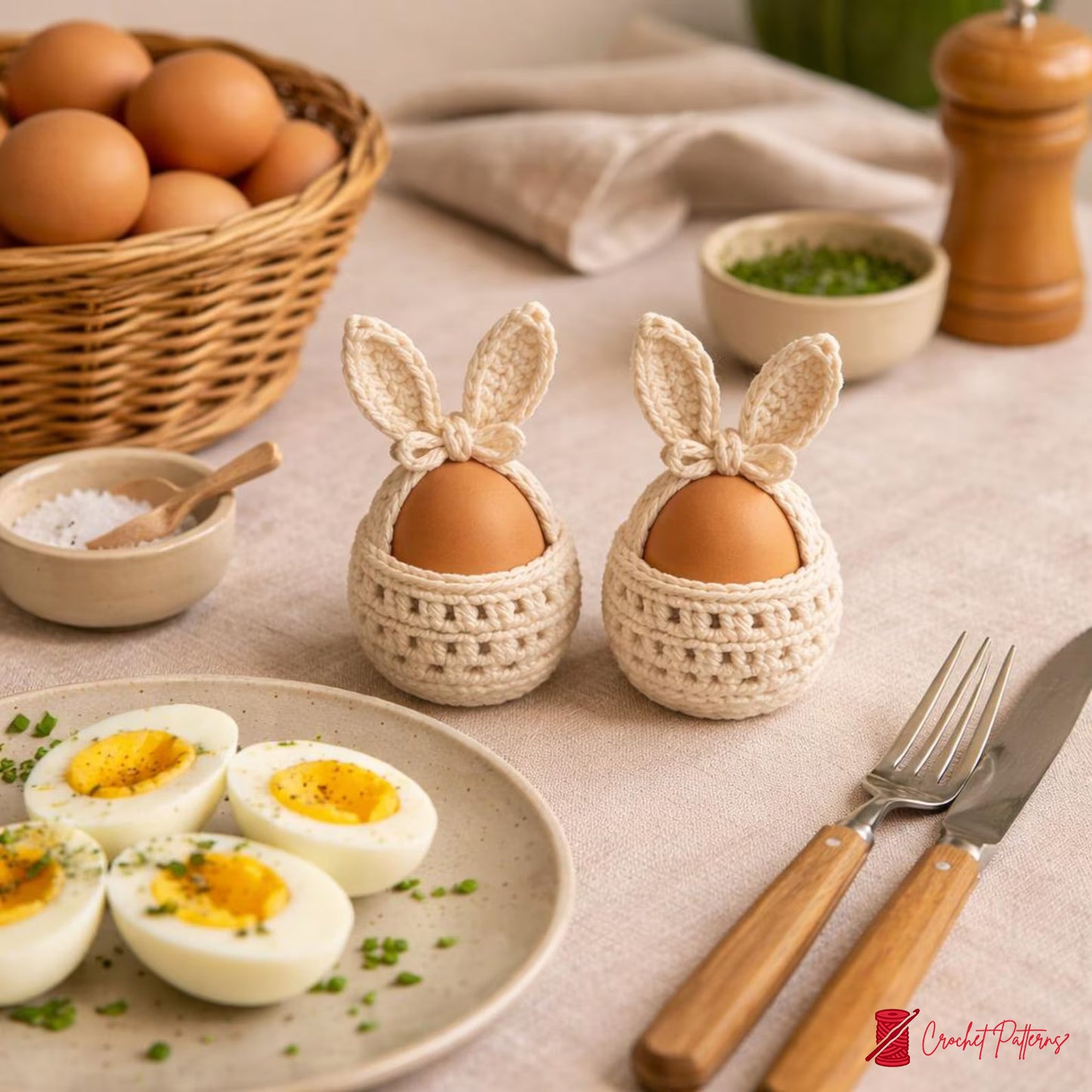 Bunny Egg Cozy Crochet Pattern Beginner Friendly Easter Decor - Crafts