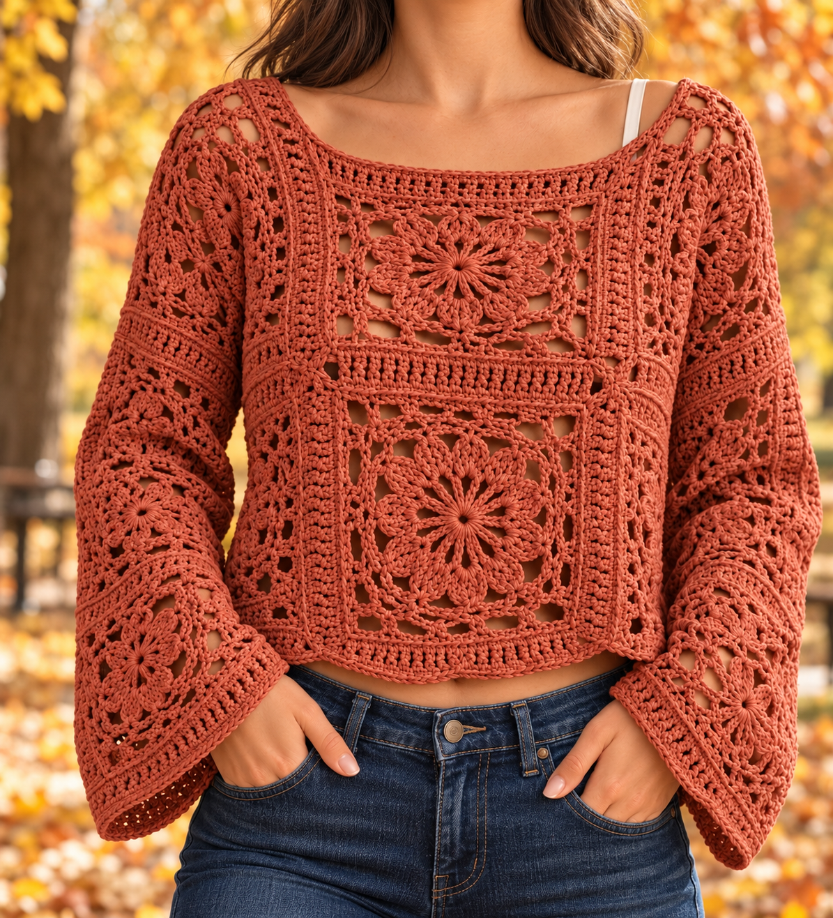 Cornflower Sweater Boho Crochet Pattern PDF Lace Sweater | Crafts