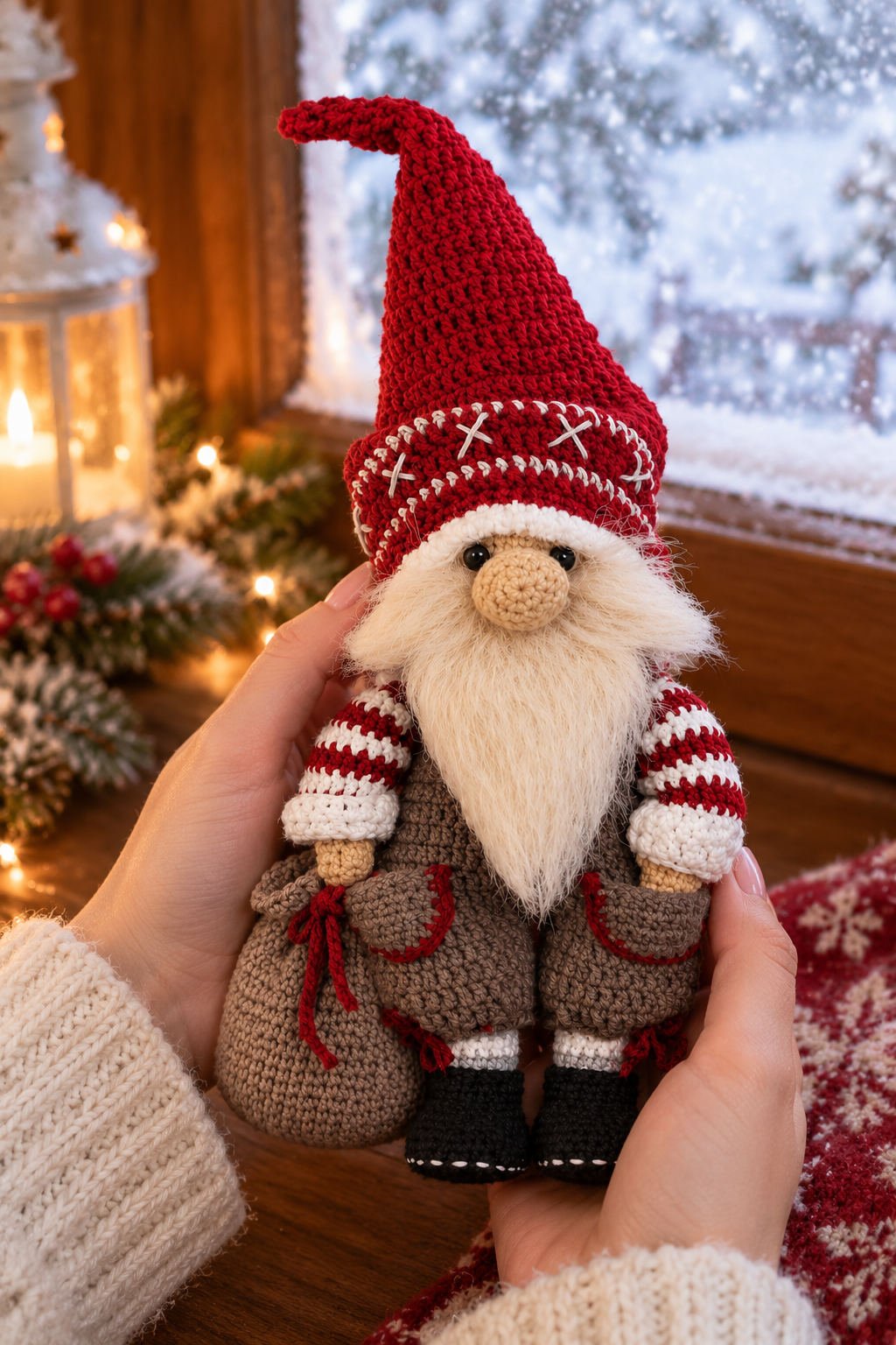 Christmas Gnome Crochet Pattern PDF Decorations Festive Holiday Gnome | Crafts