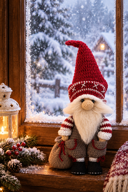 Christmas Gnome Crochet Pattern PDF Decorations Festive Holiday Gnome | Crafts