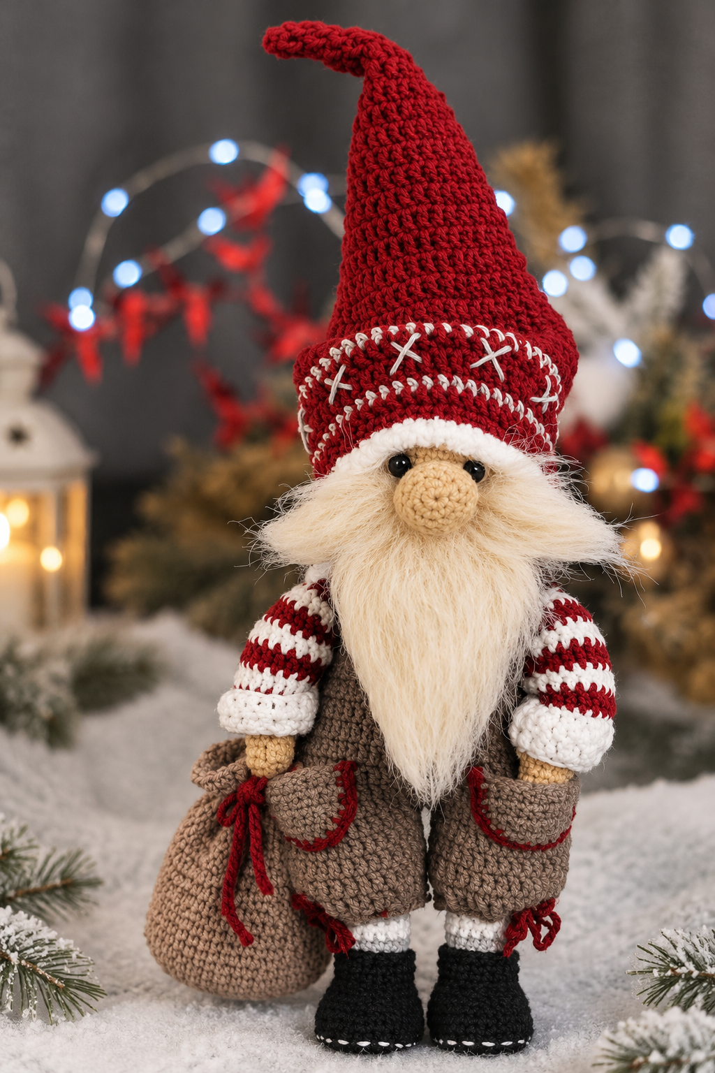 Christmas Gnome Crochet Pattern PDF Decorations Festive Holiday Gnome | Crafts