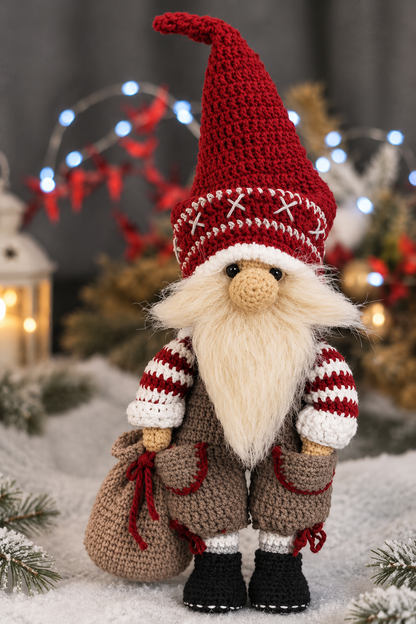Christmas Gnome Crochet Pattern PDF Decorations Festive Holiday Gnome | Crafts