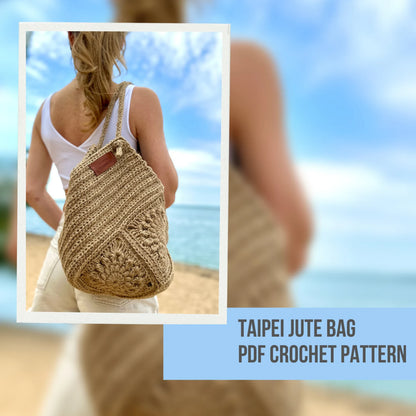 Jute Crochet Bag Pattern Stylish Granny Square - Crafts