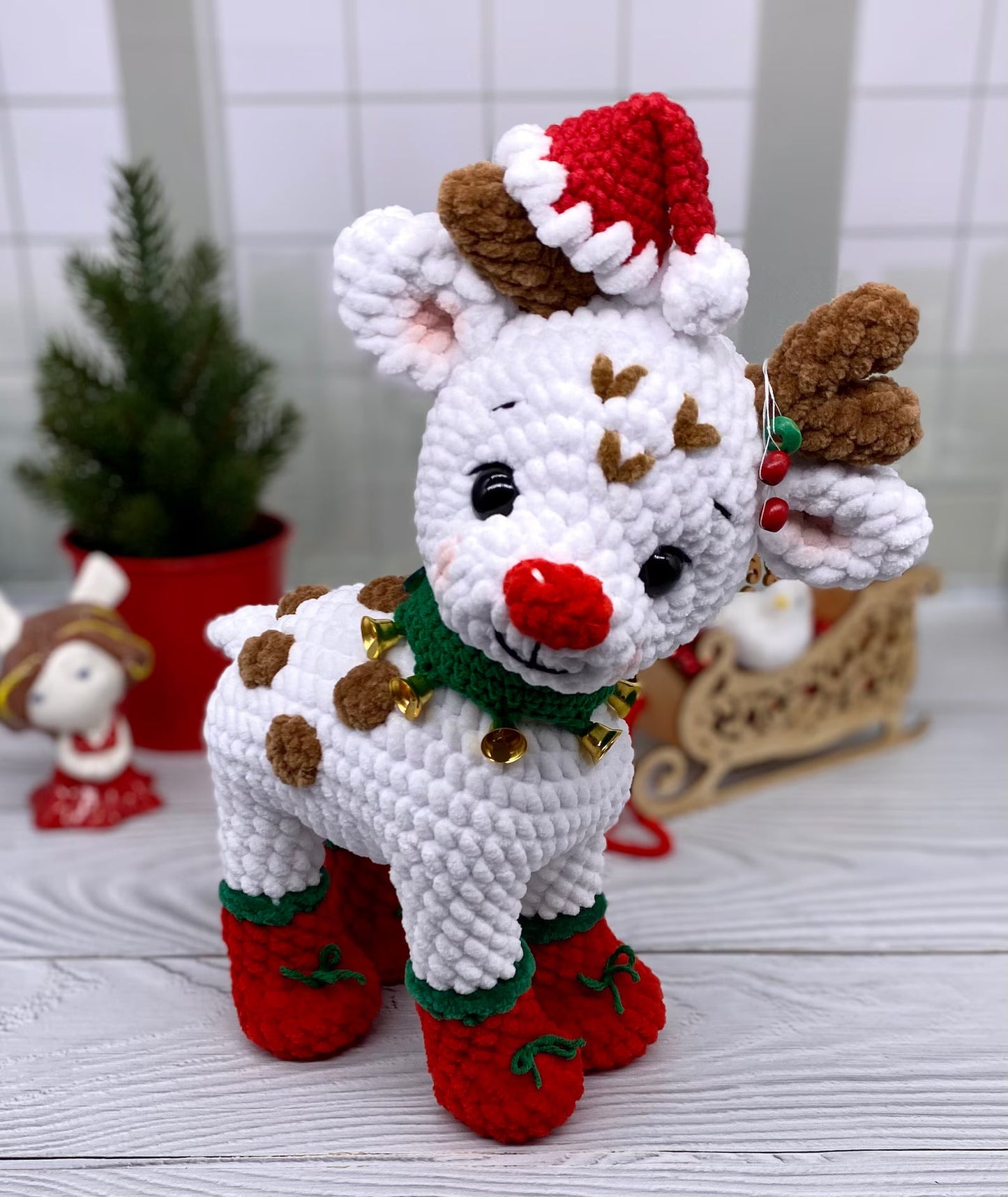 Amigurumi Rudolph The Red Nose Crochet Pattern - Crafts