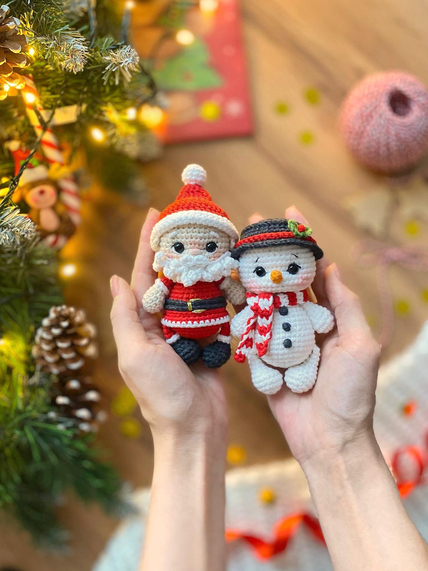 5 in 1 Set Crochet Pattern Toys Christmas Tree Decorations - Crafts