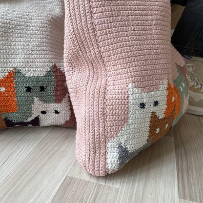 Crochet Cat Tote Bag Pattern, Colorful Animal PDF Patron Bolsa Gatos | Crafts