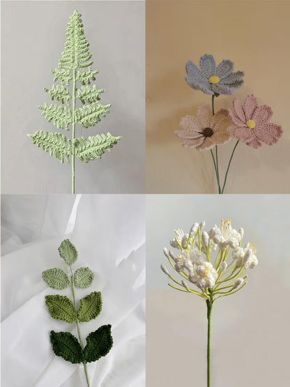 15-in-1 Floral Crochet Pattern Flower Bouquet Arrangement - Crafts