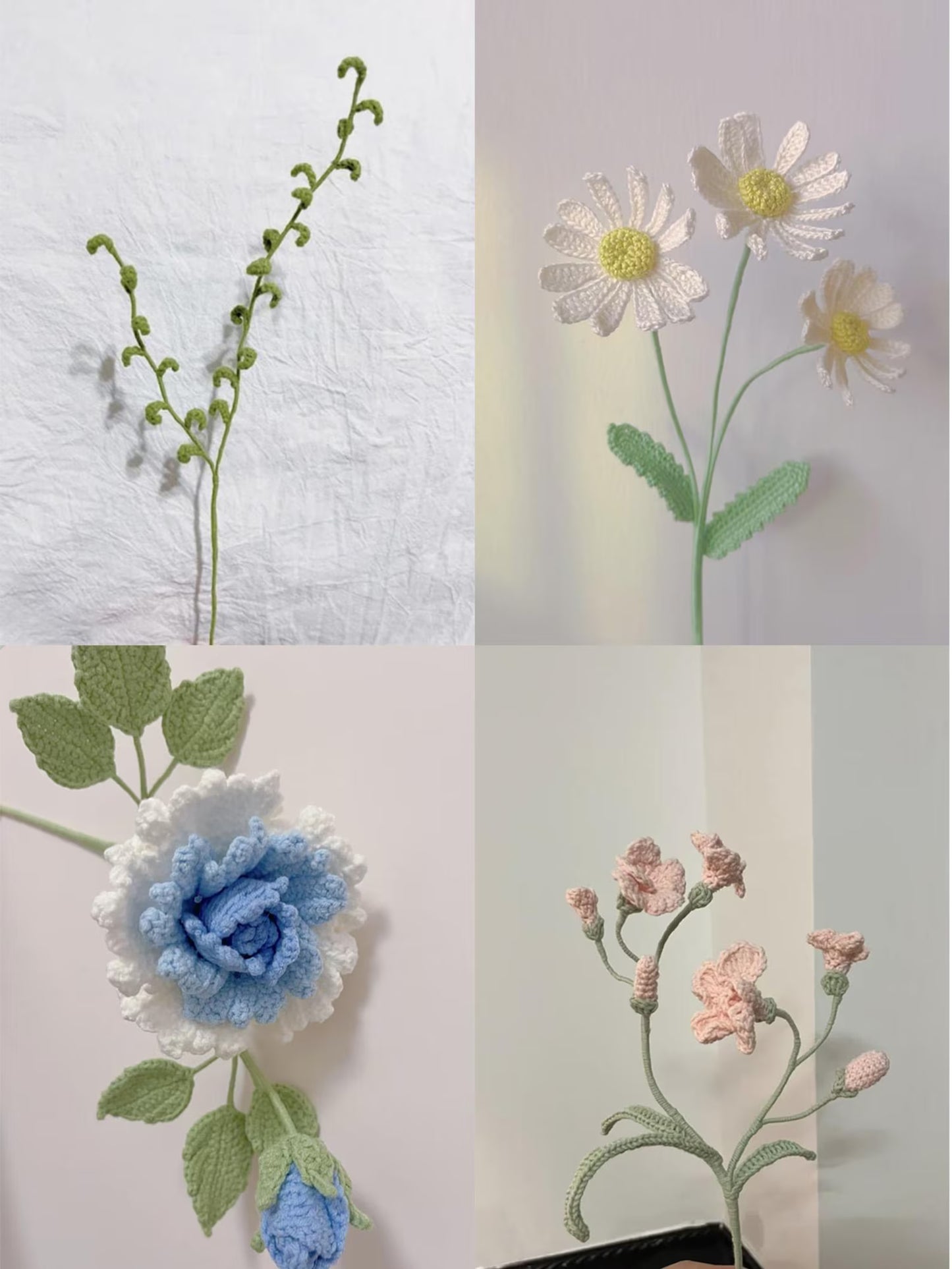 15-in-1 Floral Crochet Pattern Flower Bouquet Arrangement - Crafts