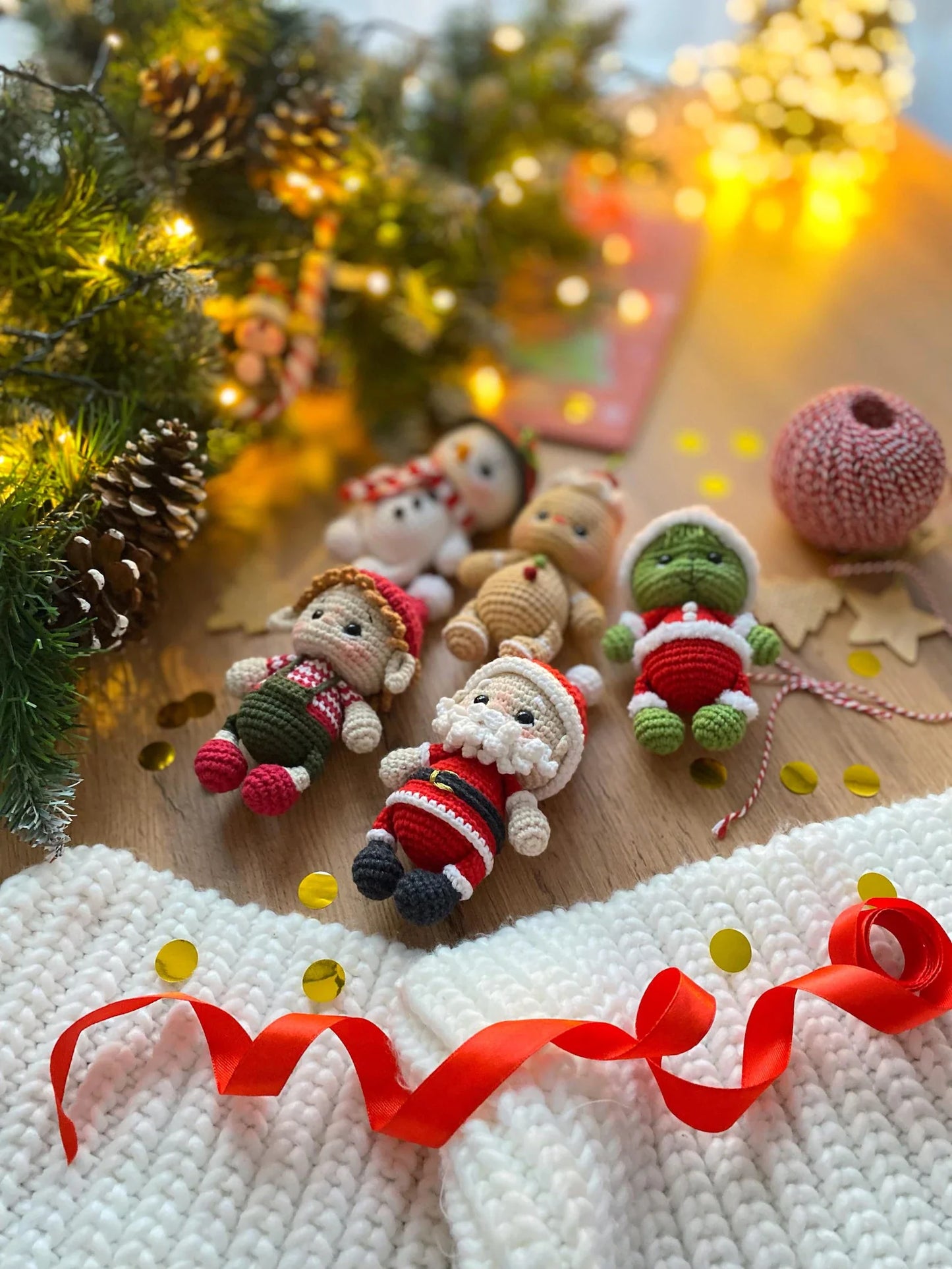 5 in 1 Set Crochet Pattern Toys Christmas Tree Decorations - Crafts