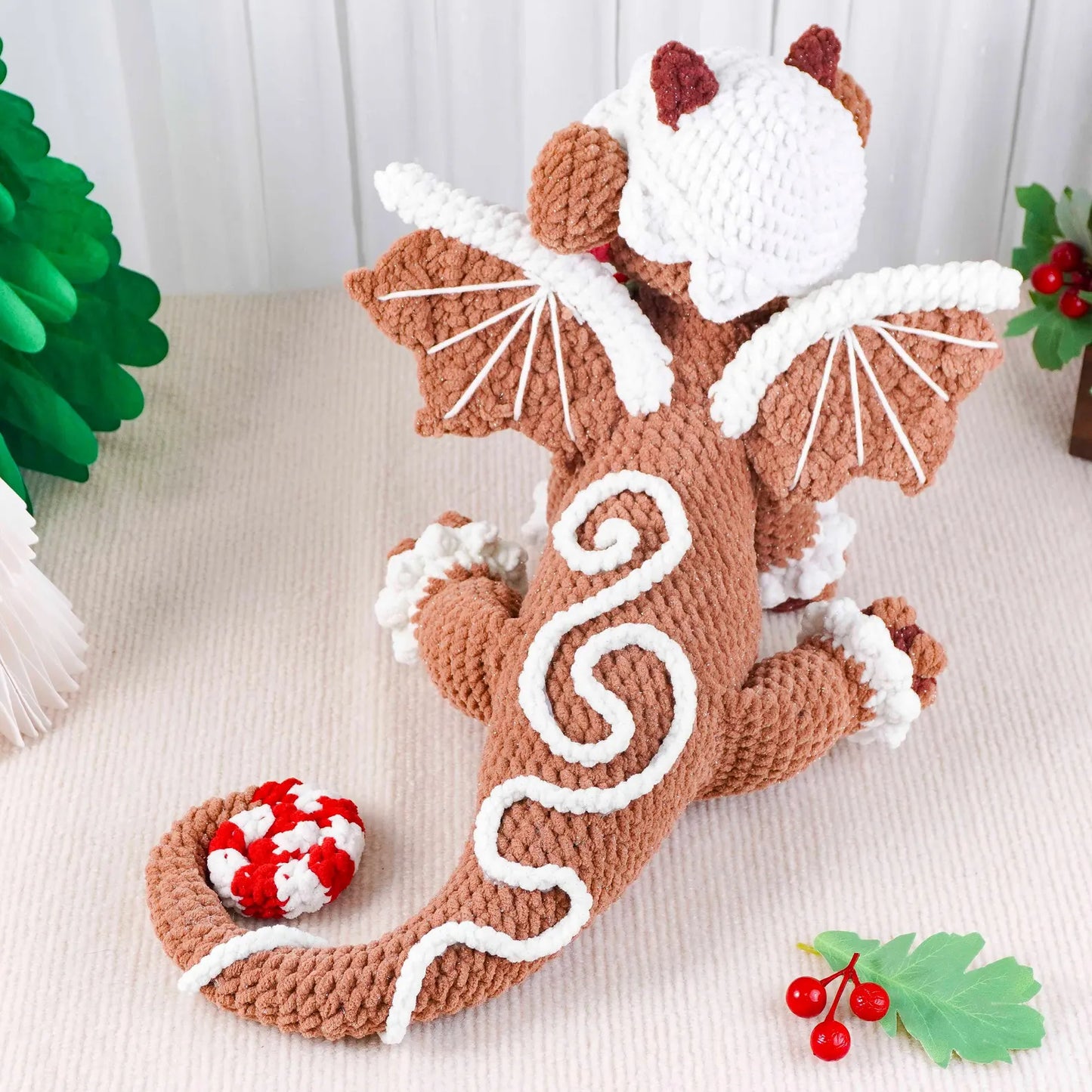Christmas Amigurumi Gingerbread Dragon Crochet Pattern - Crafts