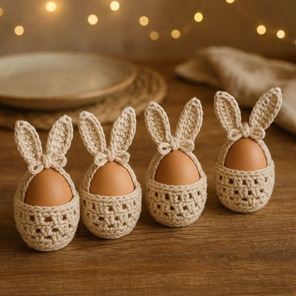 Bunny Egg Cozy Crochet Pattern Beginner Friendly Easter Decor - Crafts