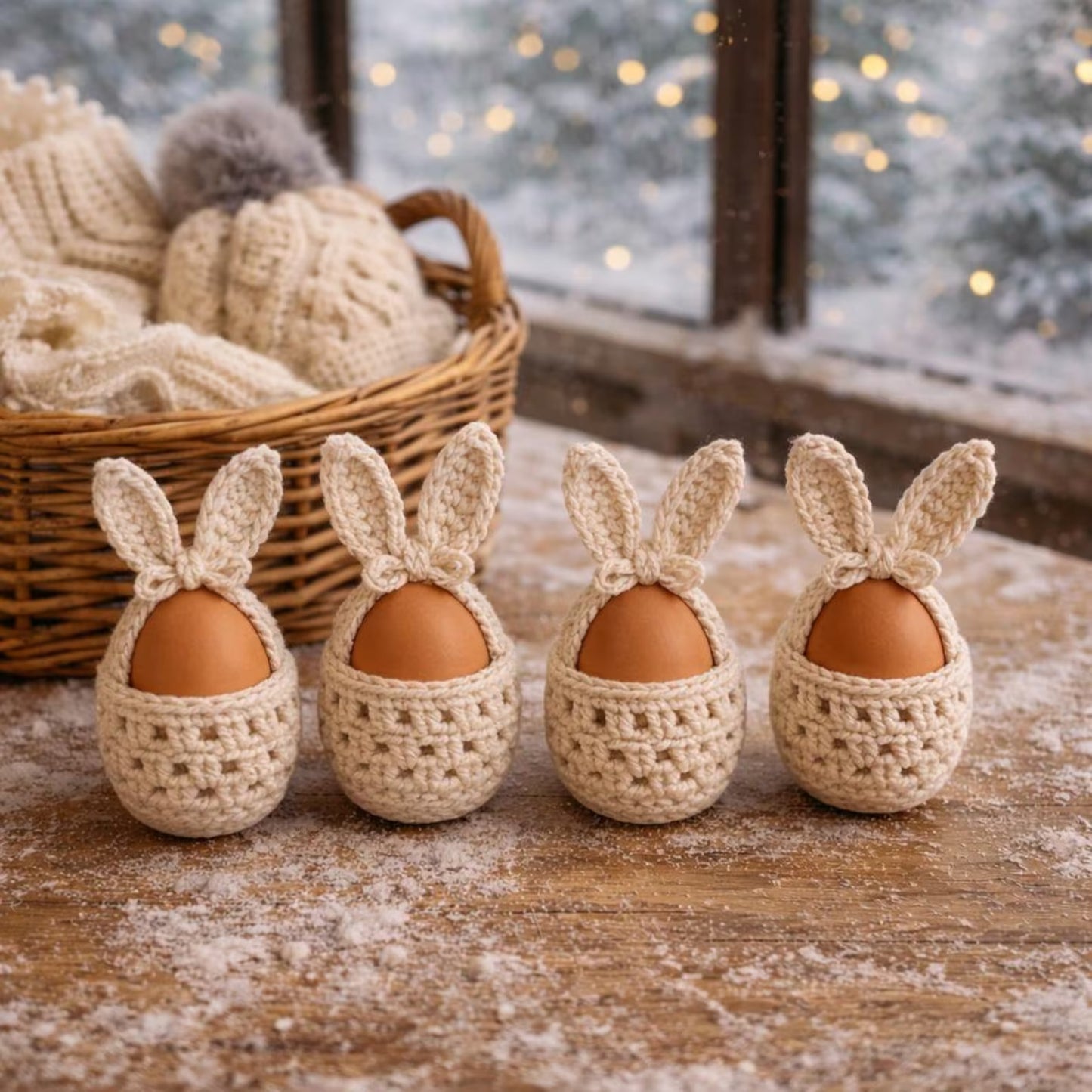 Bunny Egg Cozy Crochet Pattern Beginner Friendly Easter Decor - Crafts