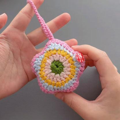 2 in 1 Spring Flower and Apple Crochet Pattern Drink Carrier - Crafts
