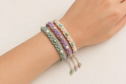 Bracelet Crochet Pattern Tutorial Boho Jewelry Easy Handmade Beginner - Crafts