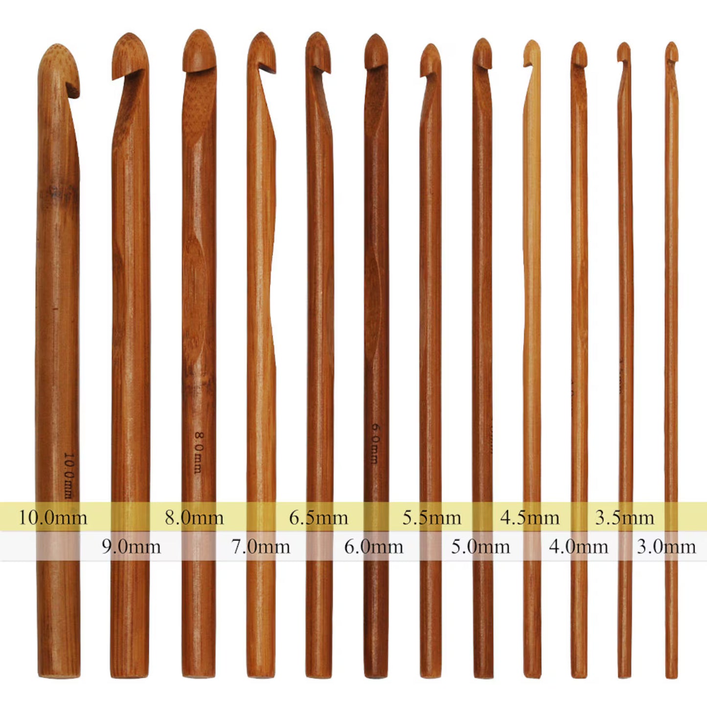 1 Set Crochet Hook Bamboo crochet beginner starter needle - Xmas Gift For Friend