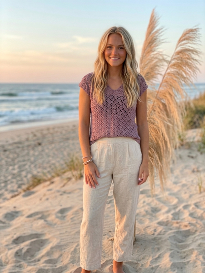 Crochet Pattern Cute Lace Beachy Shirt Top Pattern Summer Beginner XS-5XL