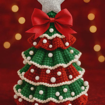 Christmas Holiday Tree Ruffled Amigurumi Crochet Pattern PDF - Crafts