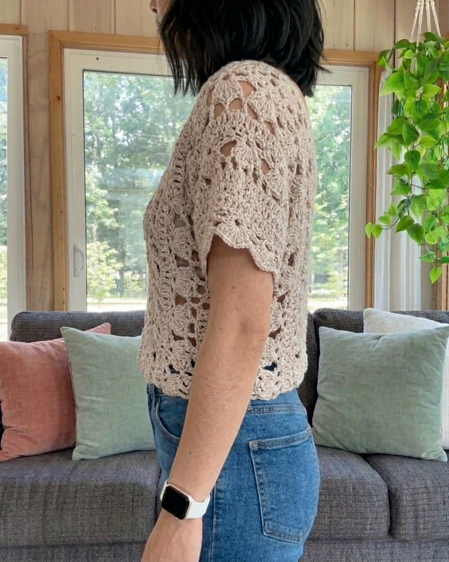 Top Summer Crochet Pattern Tee Beginner Beachy Shirt PDF XS–5XL