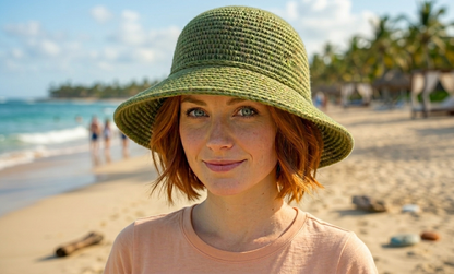 Bucket Hat Crochet Pattern Handmade Straw Hat for Beginners Summer Sun Hat Beach