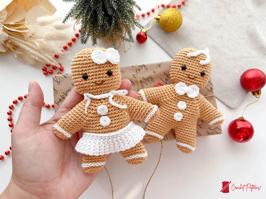 Crochet Gingerbread Ornaments Pattern Christmas Tree Decorations - Crafts