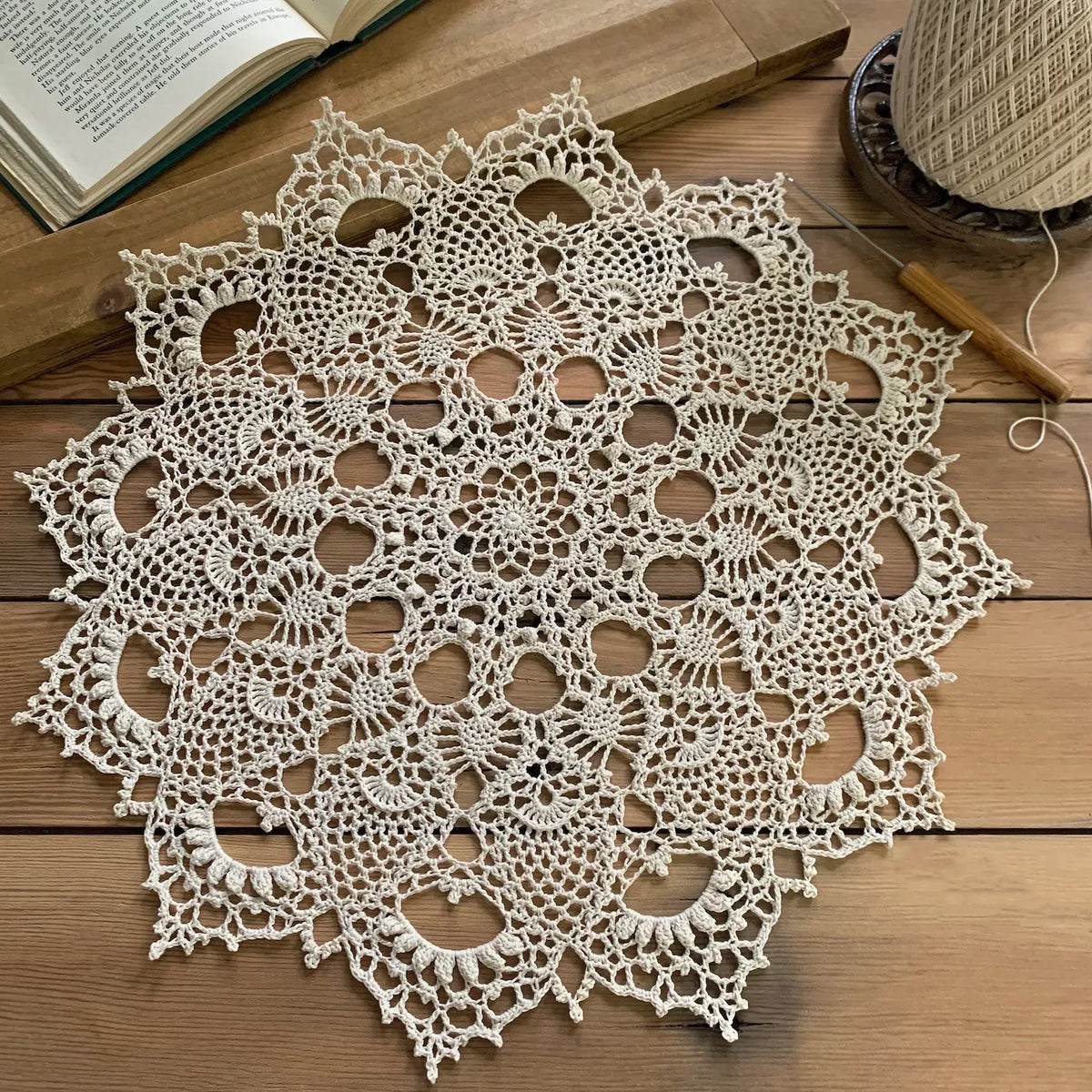 Etherealm Crochet Doily Pattern Elegant Lace Design - Crafts