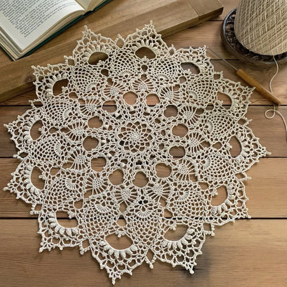 Etherealm Crochet Doily Pattern Elegant Lace Design - Crafts
