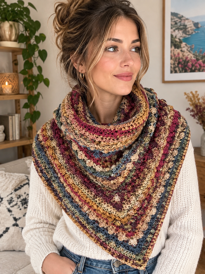 Crochet Scarf Pattern Unique Textured Bandana Hooded | Crafts